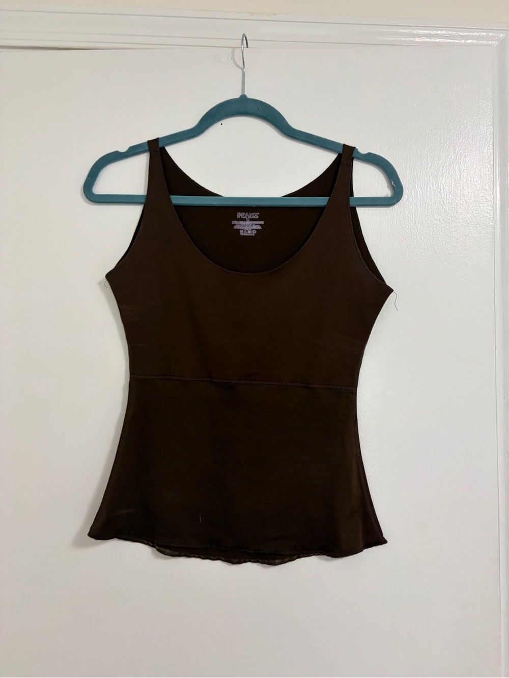 SPANX Brown Scoop Neck Tank Top